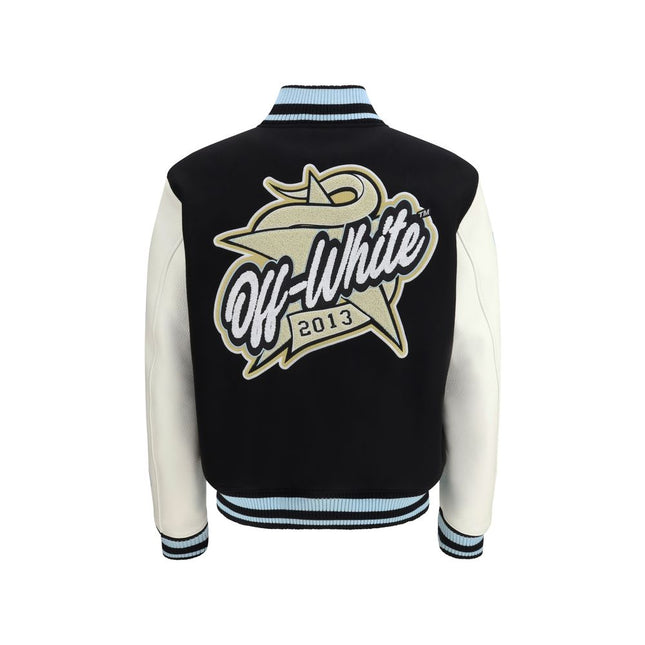Off-White Black Wool Oves Aries Bomber