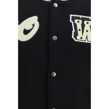 Off-White Black Wool Oves Aries Bomber
