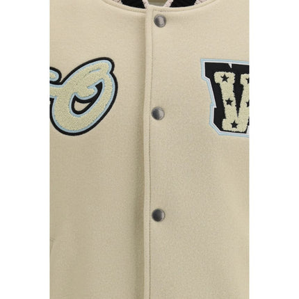 Off-White Beige Wool Oves Aries Bomber