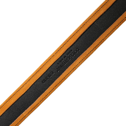 Dolce & Gabbana Men Black Orange Polyester Metal Buckle Belt