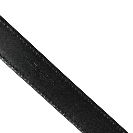 Dolce & Gabbana Men Silver Classic Leather Square Buckle Belt