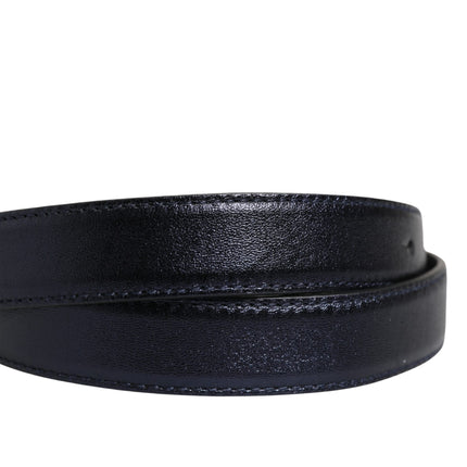 Dolce & Gabbana Men Black Classic Leather Square Buckle Belt