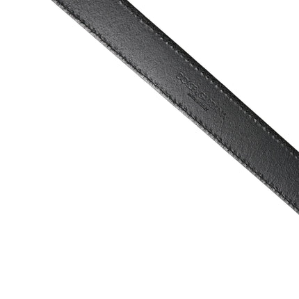 Dolce & Gabbana Men Black Classic Leather Square Buckle Belt
