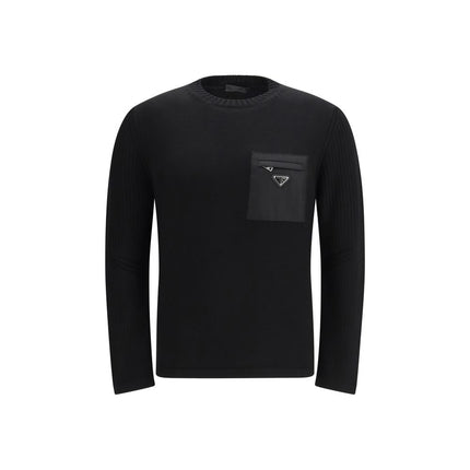Prada Black Wool Sweatshirt