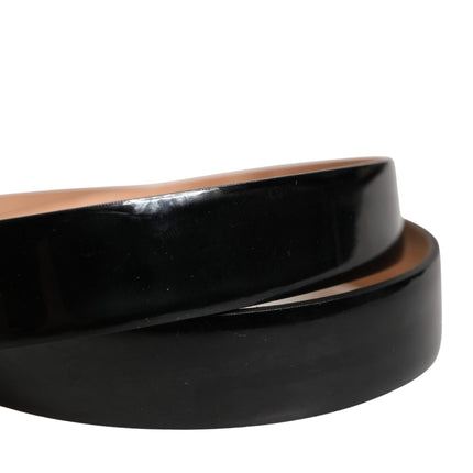 Dolce & Gabbana Men Black Classic Leather Metal Buckle Belt