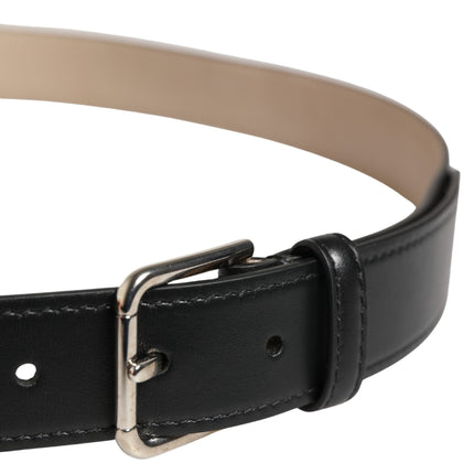 Dolce & Gabbana Men Beige Woven Leather Metal Buckle Belt
