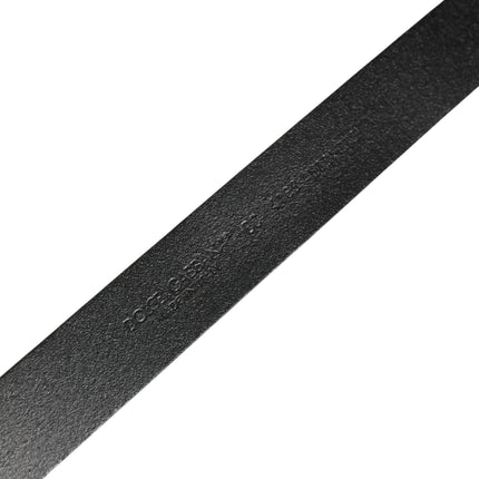 Dolce & Gabbana Men Black Classic Leather Logo Buckle Belt
