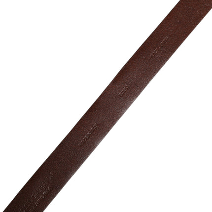 Dolce & Gabbana Men Red Exotic Leather Metal Buckle Belt