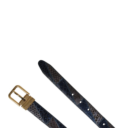 Dolce & Gabbana Men Multicolor Leather Metal Buckle Belt