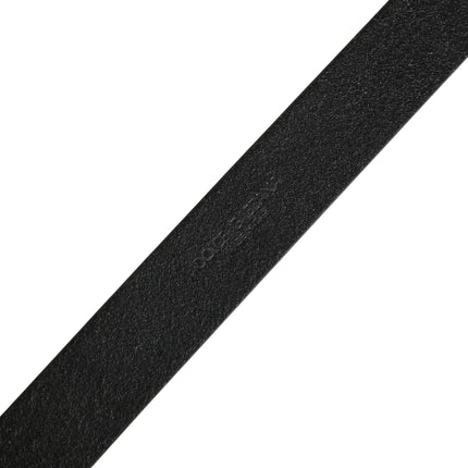 Dolce & Gabbana Men Black Calf Leather Metal Buckle Belt