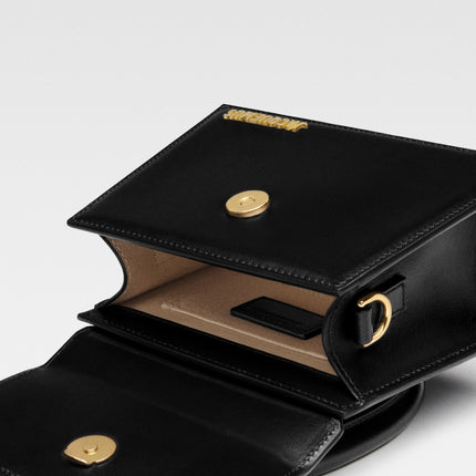 Jacquemus Black  leather Le Chiquito moyen bag