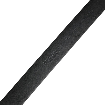 Dolce & Gabbana Men Black Classic Leather Metal Buckle Belt