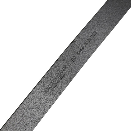 Dolce & Gabbana Men Black Classic Leather Metal Buckle Belt