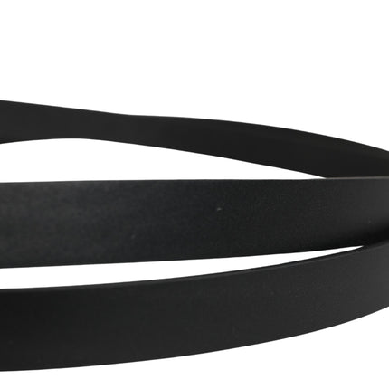 Dolce & Gabbana Men Black Leather Classic Metal Buckle Belt