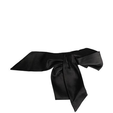 Dolce & Gabbana Black Silk Satin Sash Wide Waist Women Belt