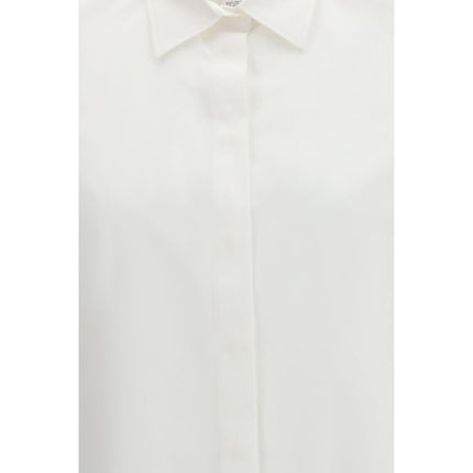 Max Mara White Cotton Dress Shirt