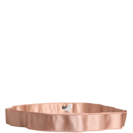 Dolce & Gabbana Light Pink Silk Satin Waist Women Cintura Belt
