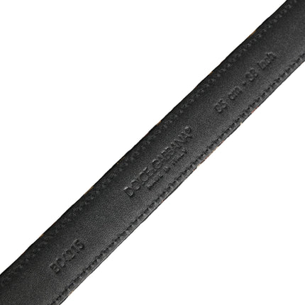 Dolce & Gabbana Multicolor Jacquard Silver Metal Buckle Belt