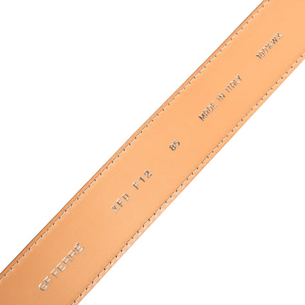 GF Ferre Orange Leather Hexagon Metal Buckle Waist Women Belt