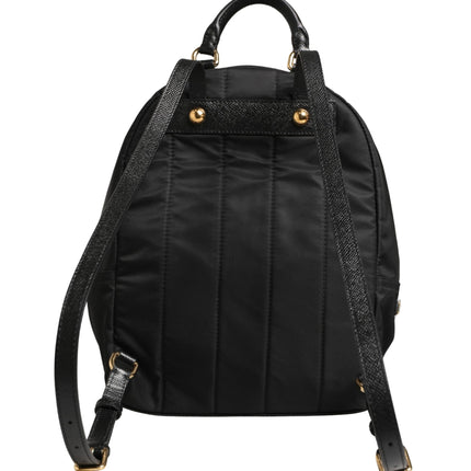 Dolce & Gabbana VULCANO Black Nylon #DGFAMILY Embellished Backpack Bag