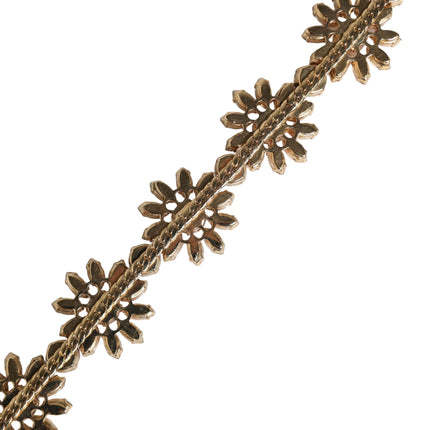 Dolce & Gabbana Red Leather Daisy Crystal Embellished Waist Belt