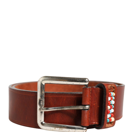 GF Ferre Bordeaux Wide Leather Waist Gold Silver Buckle Belt