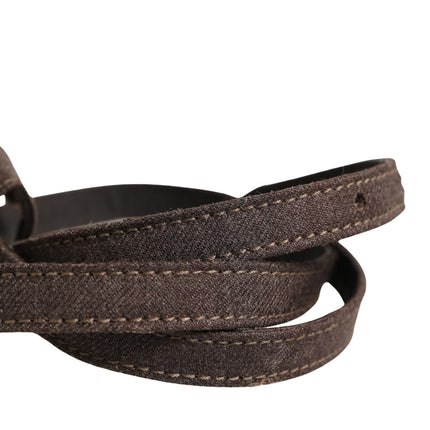 Ermanno Scervino Dark Brown Wool Bow Embellished Buckle Belt