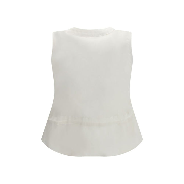 Sacai White Cotton Waistcoat
