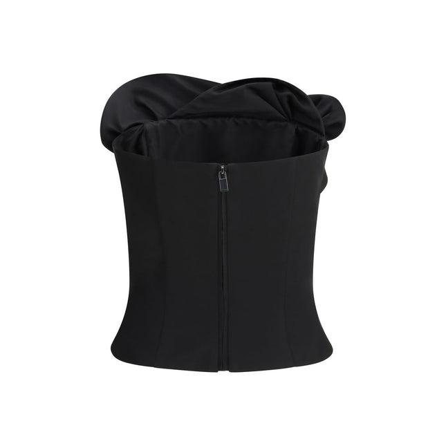 Magda Butrym Black Wool Tank Tops