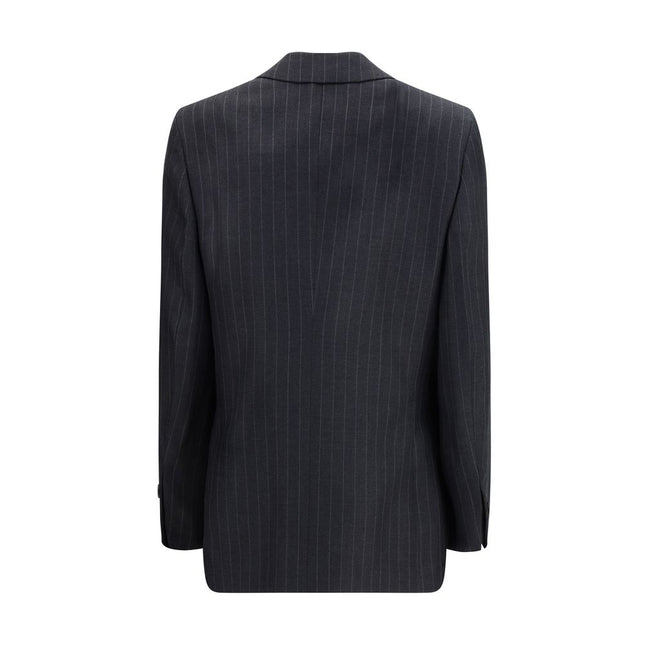 Ferragamo Gray Fleece Wool Blazer