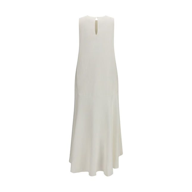 P.A.R.O.S.H. White Linen Casual Dress