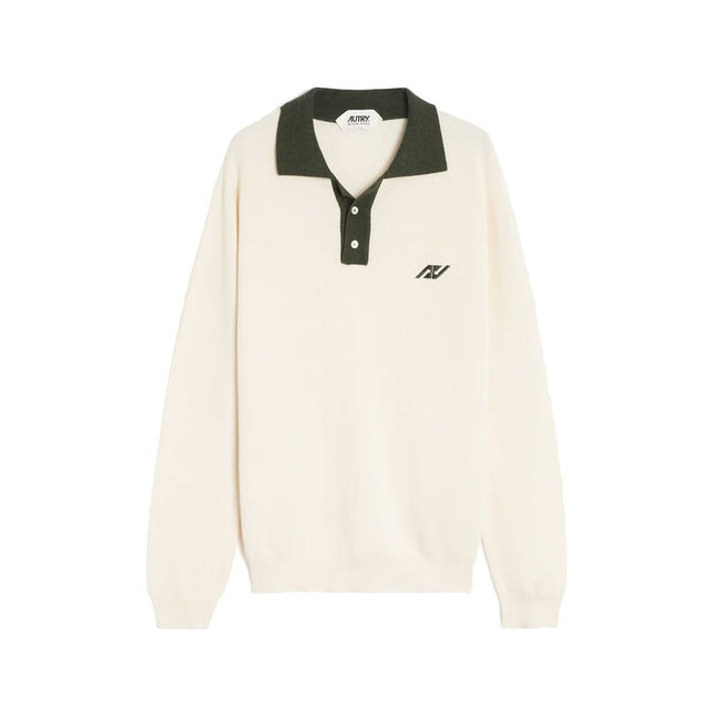 Autry Beige Cotton Polo Shirt