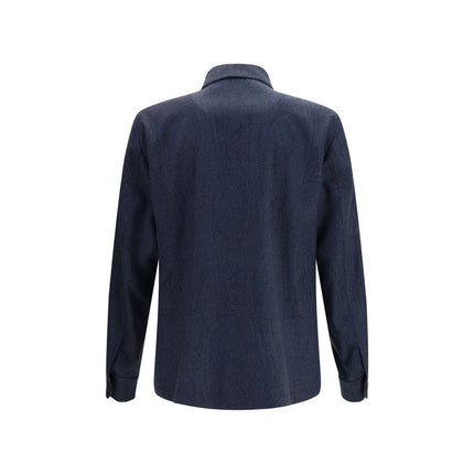 Etro Blue Wool Oves Aries Jacket