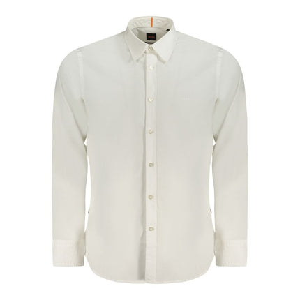 Hugo Boss White Cotton Men Shirt
