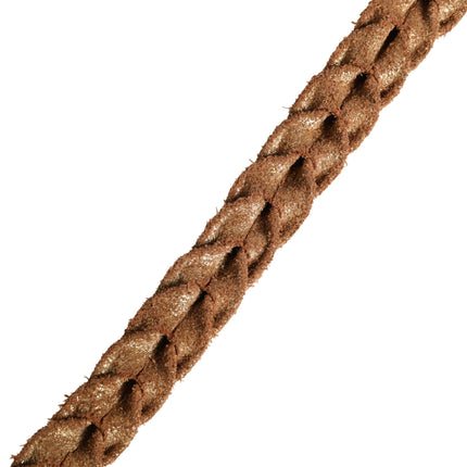 Ermanno Scervino Brown Leather Braided Metal Buckle Belt