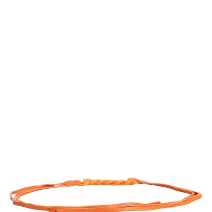 Scervino Street Orange Leather Chain Waist Metal Buckle Belt