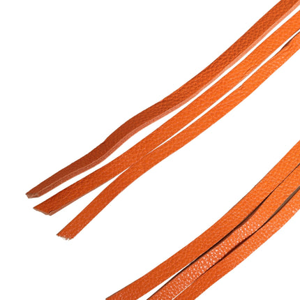 Scervino Street Orange Leather Chain Waist Metal Buckle Belt