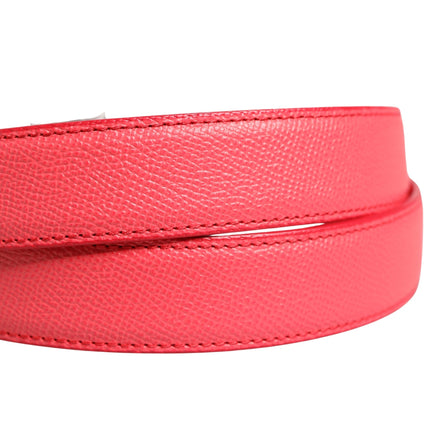 Dolce & Gabbana Pink Calf Leather Silver Metal Buckle Belt