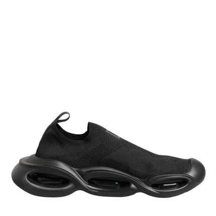 Dolce & Gabbana Black Slip On Wave Low Top Sneakers Shoes