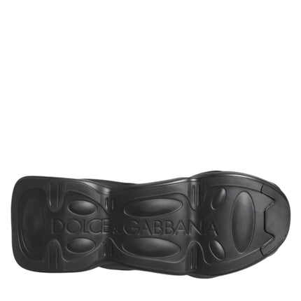 Dolce & Gabbana Black Slip On Wave Low Top Sneakers Shoes