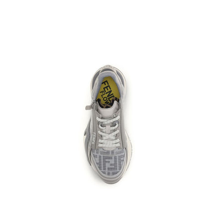 Fendi Gray Polyester Athletic Sneakers