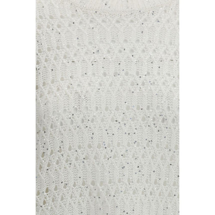 Brunello Cucinelli White Silk Sweatshirt