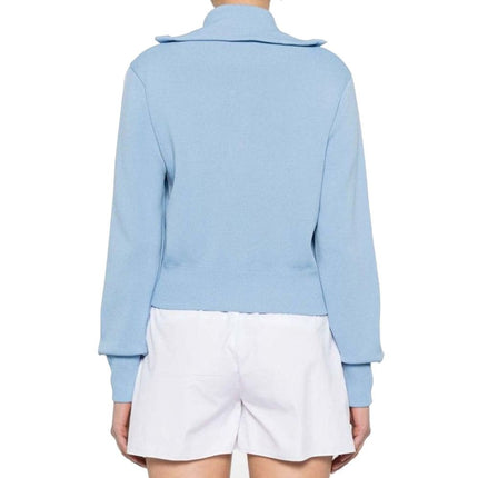 Autry Blue Nylon Cardigan