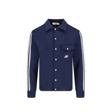 Autry Blue Nylon Cardigan