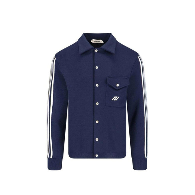 Autry Blue Nylon Cardigan