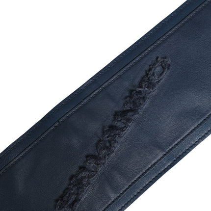 Ermanno Scervino Blue Leather Wide Waist Women Cintura Belt