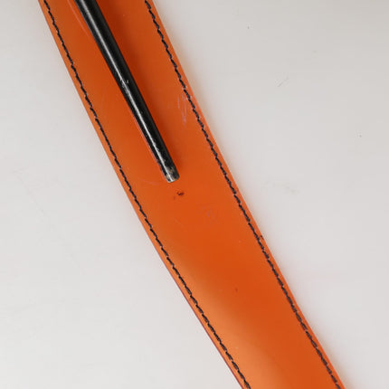 Miu Miu Orange PVC Waist Women Cintura Square Buckle Belt