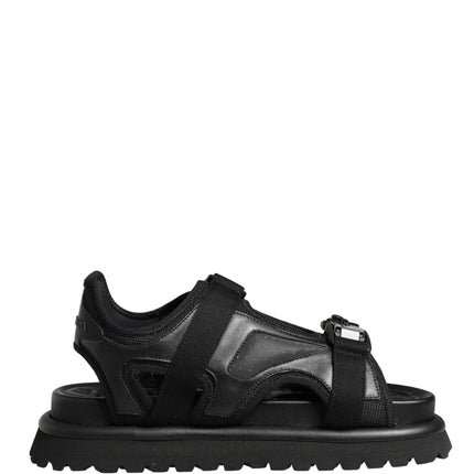 Dolce & Gabbana Black Logo Detailed Men Chunky Sandals Shoes