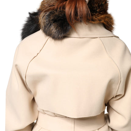Dolce & Gabbana Brown Red Fox Fur Neck Warmer Winter Scarf