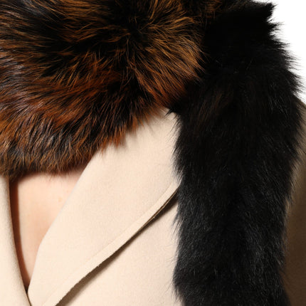 Dolce & Gabbana Brown Red Fox Fur Neck Warmer Winter Scarf